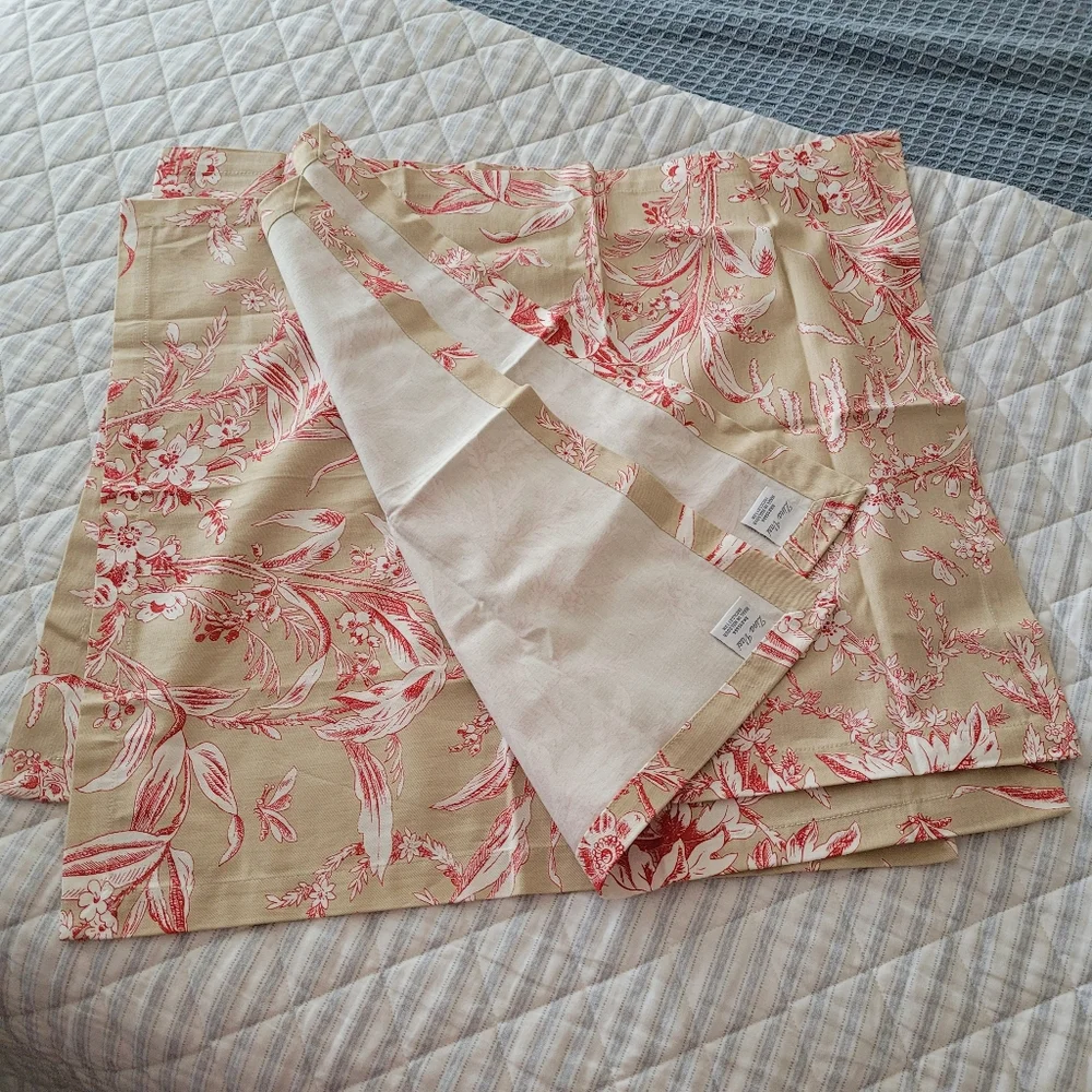 Zina Vasi Botanical Print Cotton Napkins Set Of 4